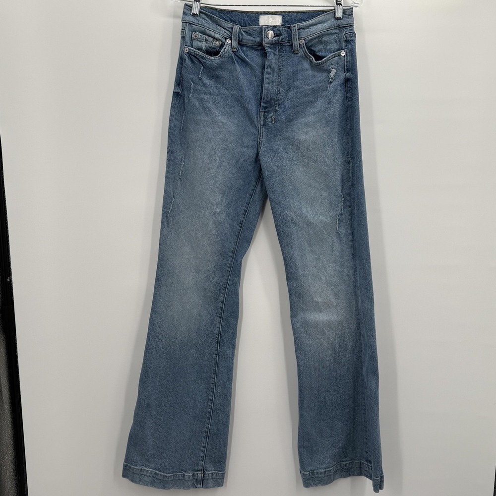 7 For‎ All Mankind Dojo Jeans Womens 29 X 33.5 Blue Ultra High Rise Wide Leg